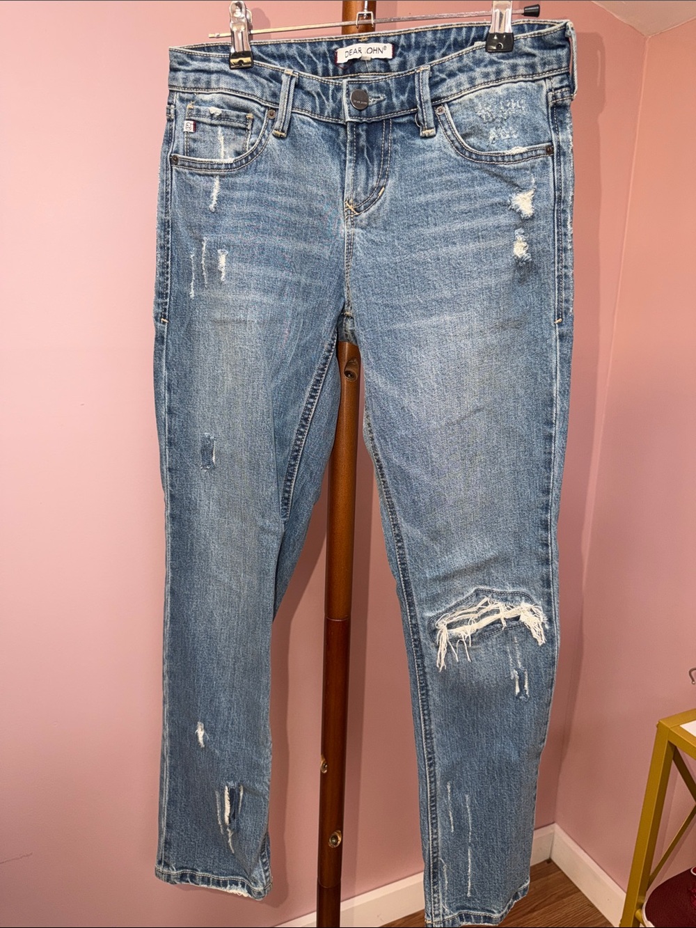 Dear John Distressed Light Blue Skinny Jeans